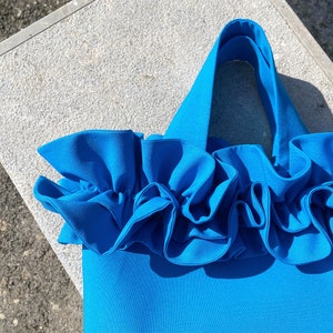Ruffle Tote Bag | Bag | Custom Made | Laptop Bag | Women's Handbag ...