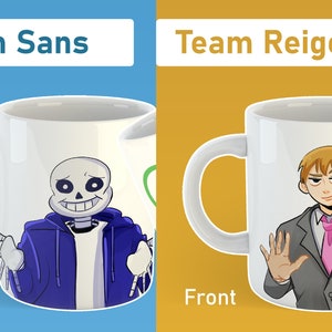 Sans Vs Reigen Tumblr Sexyman Poll Custom Mug (Sansweep vs Reigensweep)