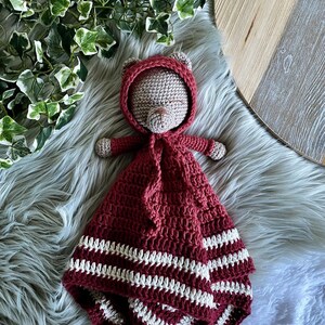 Bear Lovey | Security Blanket | Amigurumi | Handmade | Ready to Ship