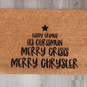 Merry Chrysler Doormat | Christmas doormat