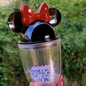 Minnie mouse Double wall Tumbler Includes lid and straw. image 1
