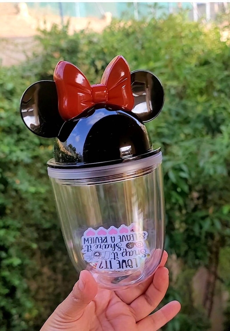 Minnie mouse Double wall Tumbler Includes lid and straw. image 1
