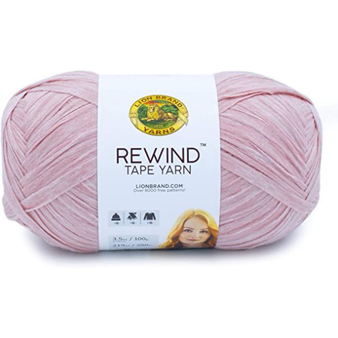 Lion Brand Rewind Tape Yarn Mahogany Rose Etsy
