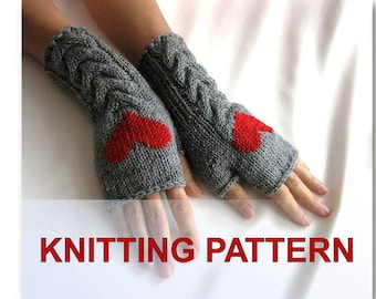 Knitting Pattern, PDF Fingerless Gloves , Arm Warmers Tutorial, Wrist Warmers Pattern, Fingerless Glove Pattern, PDF Download