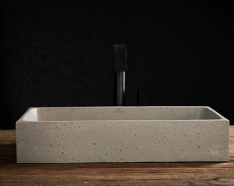 Beton Aufsatzwaschbecken Aufsatz Design Becken Waschtisch Grau