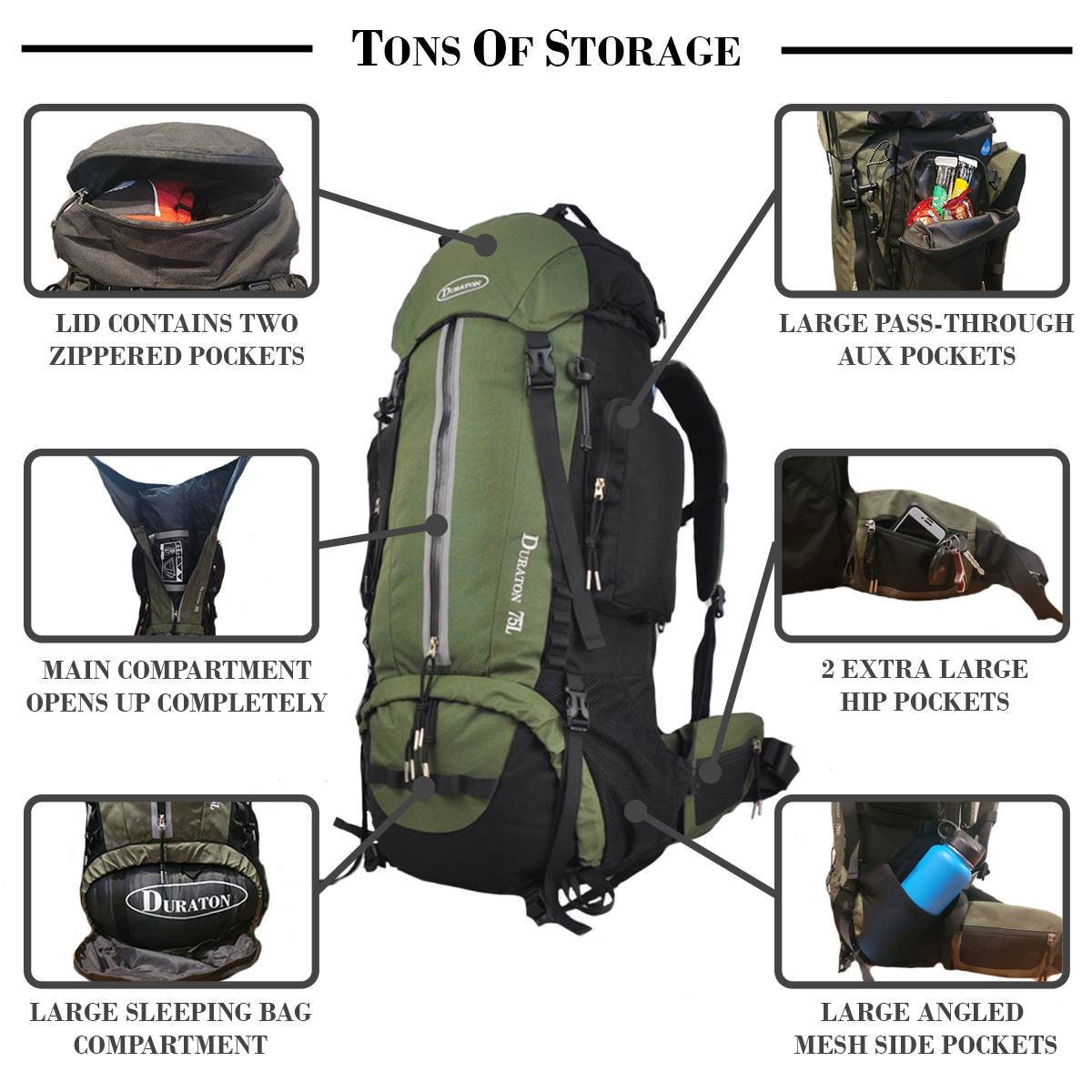 Duraton 75L Internal Frame Backpack