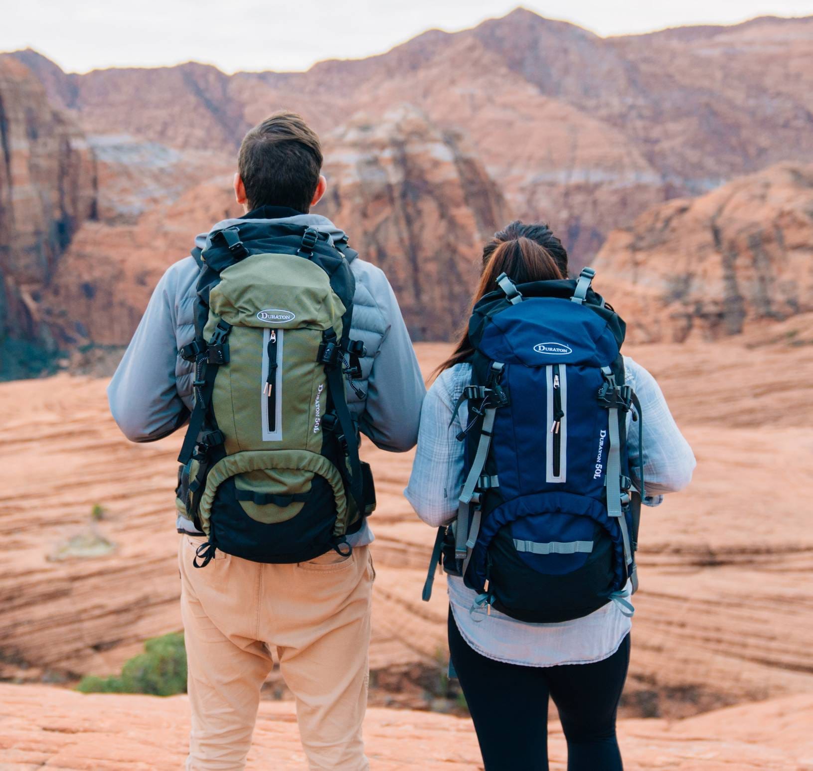 Duraton 50L Hiking Daypack Backpack With Rain Cover Perfect for