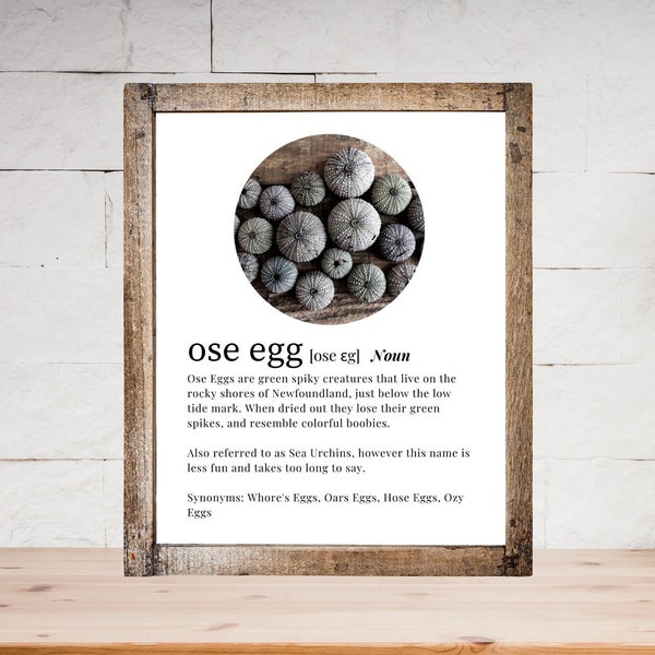 Ose Egg Definition | Hos Egg | Instant Print | Newfoundland Wall Art | Farmhouse Decor | Digital Download | DIY Art Prints