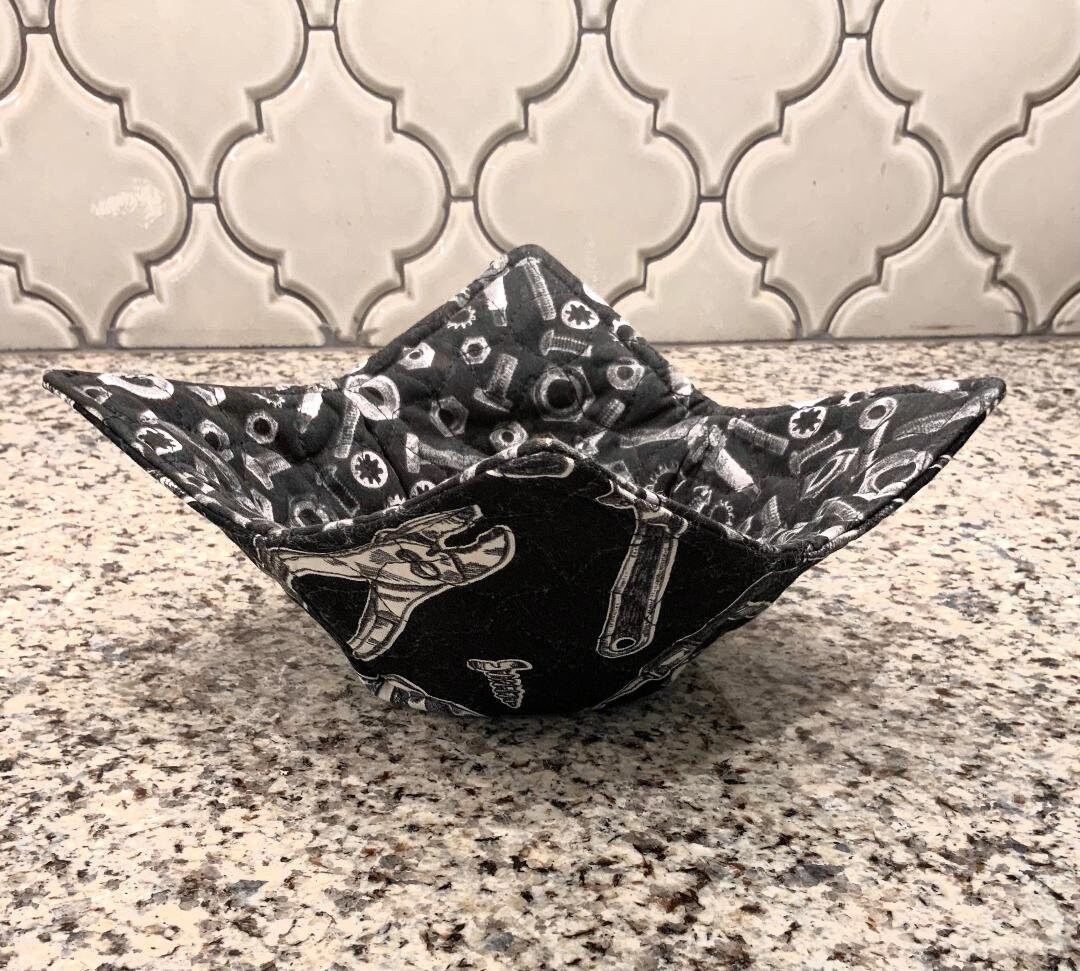Nuts Bolts and Tools Bowl Holder Quilted Bowl Holder Etsy