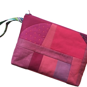 Patchwork Zipper Pouch (boxed bottom or flat)