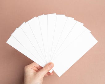 Cotton bookmark blanks | 2" x 6" | Stonehenge Oil 100% cotton 320gsm 140lb | Sets of 5 10 20 | Arts & Crafts Supplies