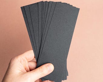Strathmore Mixed Media Black bookmark blanks | 2" x 6" | Thick paper 184lb 300gsm | Sets of 5 10 20 |  | DIY Arts & Crafts Supplies