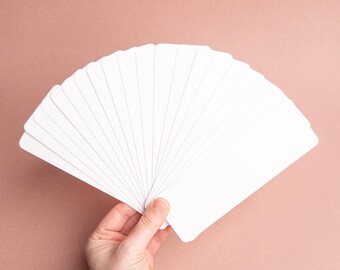 Bookmark blanks with round corners set of 20 | Your choice of paper - Arches Yupo Strathmore Canson | 2" x 6" | DIY Arts & Crafts Supplies