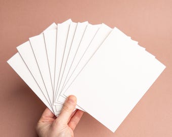 Arches Watercolor Blank A2 greeting note card set of 10 | 300gsm 100% cotton | Optional thick kraft envelopes | DIY Cardmaking Supplies
