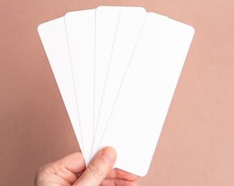Bookmark blanks with round corners set of 5 | Your choice of paper - Arches Yupo Strathmore Canson | 2" x 6" | DIY Arts & Crafts Supplies