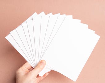 Blank A2 greeting note cards set of 10 + optional thick kraft envelopes | Strathmore Mixed Media 300gsm 184lb | DIY Craft & Cardmaking
