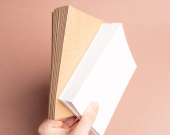Blank A2 Watercolor greeting note card set of 20 + optional thick kraft envelopes  | Arches Watercolor 300gsm 140lb | Craft & Cardmaking