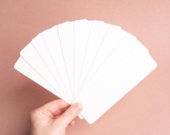 Arches watercolor bookmark blanks with rounded corners | 2" x 6" | Cold Press Hot Press Rough | 100% cotton | 300gsm 140lb | Sets of 5 10 20