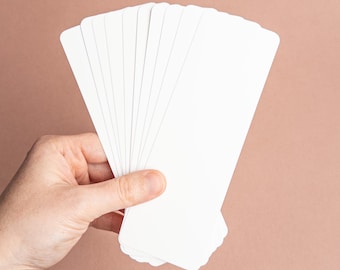 Watercolor bookmark blanks with round corners | Canson XL 140lb 300gsm Cold Press | 2" x 6" | Sets of 10 and 20 | Arts and Crafts Supplies