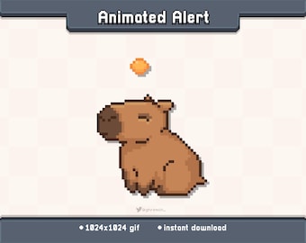 Capybara Toss Animated Twitch Stream Alert | Stream Decoration GIF