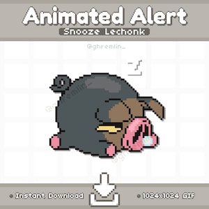 Lechonk Schlaf Animierte Twitch Stream Alarm | Stromen Dekoration GIF