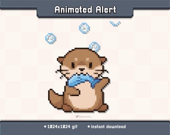 Otter Wave Animated Twitch Stream Alert | Stream Decoration GIF