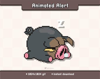 Lechonk Sleep Animated Twitch Stream Alert | Stream Decoration GIF