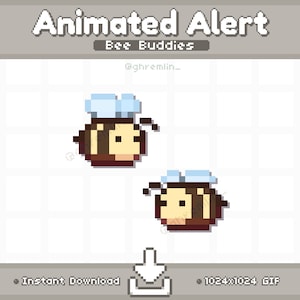 ANIMATED Bee Buddies Twitch Stream Alert | Stream Pet | Stream Decoration