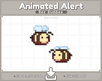 ANIMATED Bee Buddies Twitch Stream Alert | Stream Pet | Stream Decoration