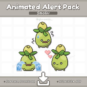ANIMATED Smoliv Twitch Stream Alert Pack | Stream Pet | Stream Decoration