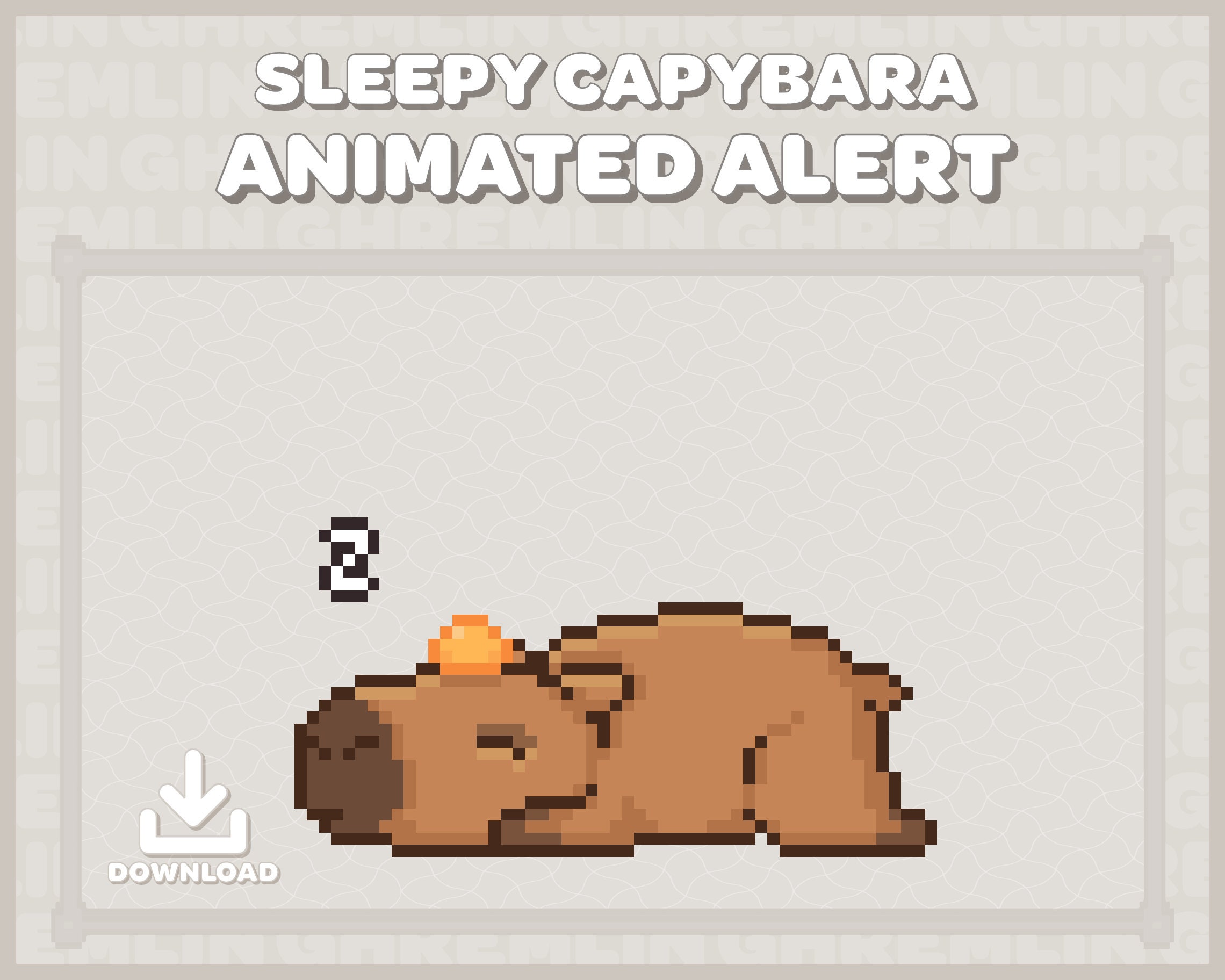 Capybara Pixel Art | Sticker