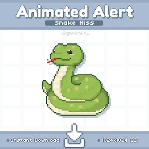 ANIMATED Snake Hiss Twitch Stream Alert | Stream Pet | Stream Decoration