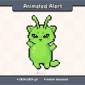 Glorp Cat Dance Meme Geanimeerde Twitch Stream Alert | Stream Decoration GIF (GE-UPDATE)