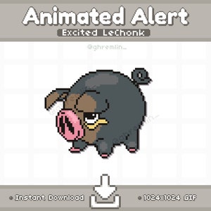 ANIMATED Lechonk Twitch Stream Alert | Stream Pet | Stream Decoration