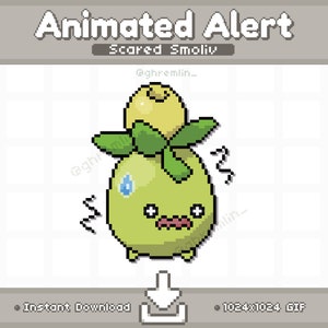 ANIMATED Smoliv Scared Twitch Stream Alert | Stream Pet | Stream Decoration