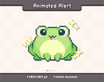 Froggy ExciteアニメーションTwitch配信アラート | 配信装飾GIF