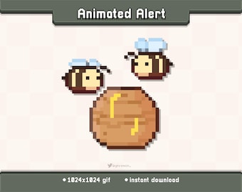 Beehive Animated Twitch Stream Alert | Stream Decoration GIF