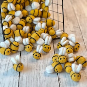 Filz Bumble Bee Gefilzte Bienen Wollfilz Frühling Filzformen DIY Bee Craft für Kinder DIY Kit Bumble Bee Frühling Bastelarbeiten