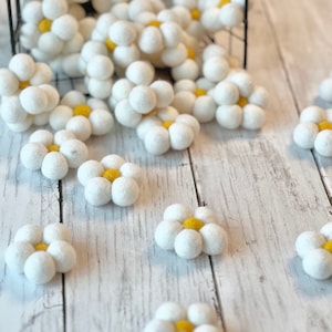 Filz Gänseblümchen Blumen Gefilzte Weiße Gänseblümchen Wollfilz Frühling Filzformen