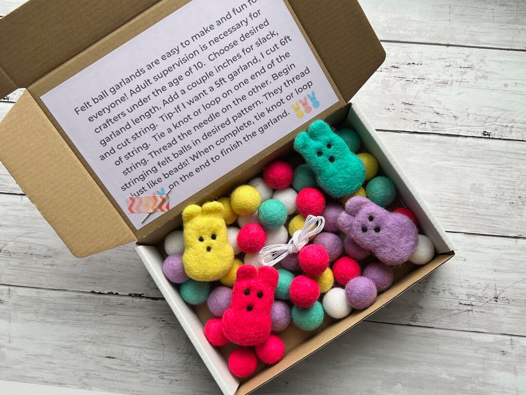 MAKE YOUR OWN Easter Bunny Garland Kids Felt Craft Kit Gift Limited ...
