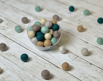 Surfer Dude Felt Ball Mixture Ocean Life Room Felt Balls Mix for Decoration or Crafting