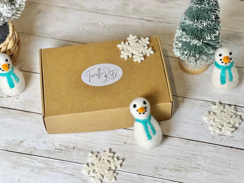 MAKE YOUR OWN! Snowman Garland! Kids Felt Ball Craft Kit Gift Limited Edition January 2024 Limited Edition diy Felt Ball Garland image 4