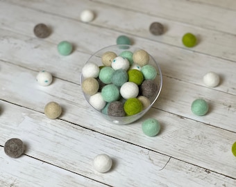 Storybook Whimsicle Felt Ball Mixture Neutral Baby Room Felt Balls Mix for Decoration or Crafting