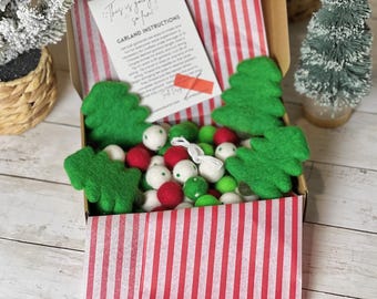MAKE YOUR OWN! Christmas Tree Garland! Kids Felt Ball Craft Kit Gift Limited Edition Dec 2025 Limited Edition diy Felt Ball Garland