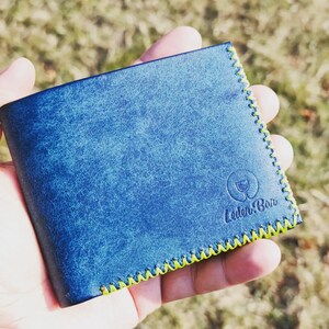 Bifold Wallet Sunrise Echtleder Handgenäht