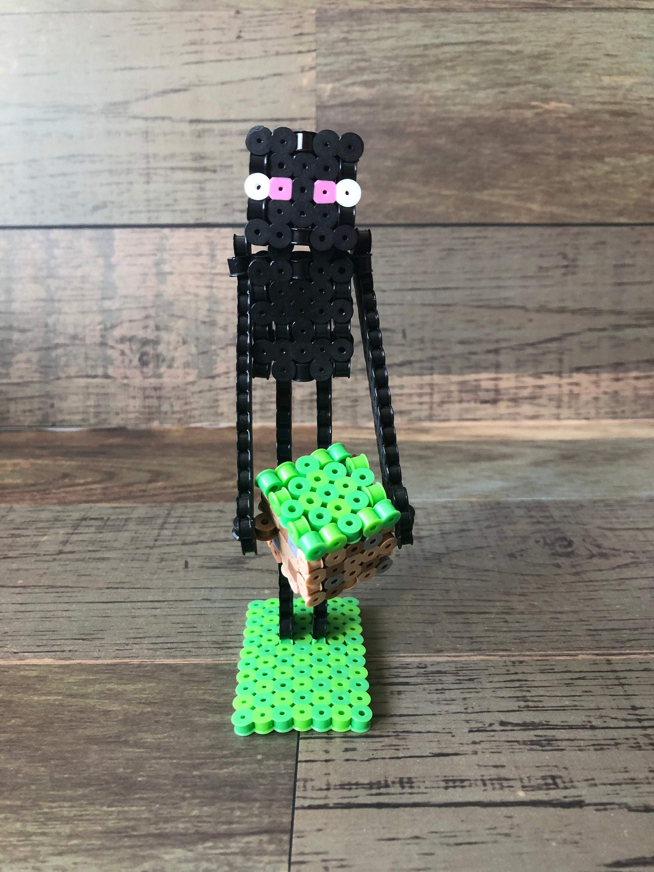 Enderman Minecraft 3D Perler Bead Figurine Etsy