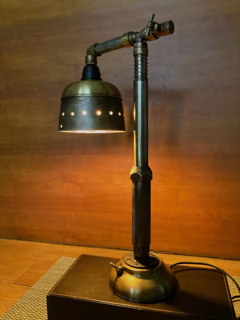 Industrial Desk Lamp Steampunk Style. Completely Metal. Etsy
