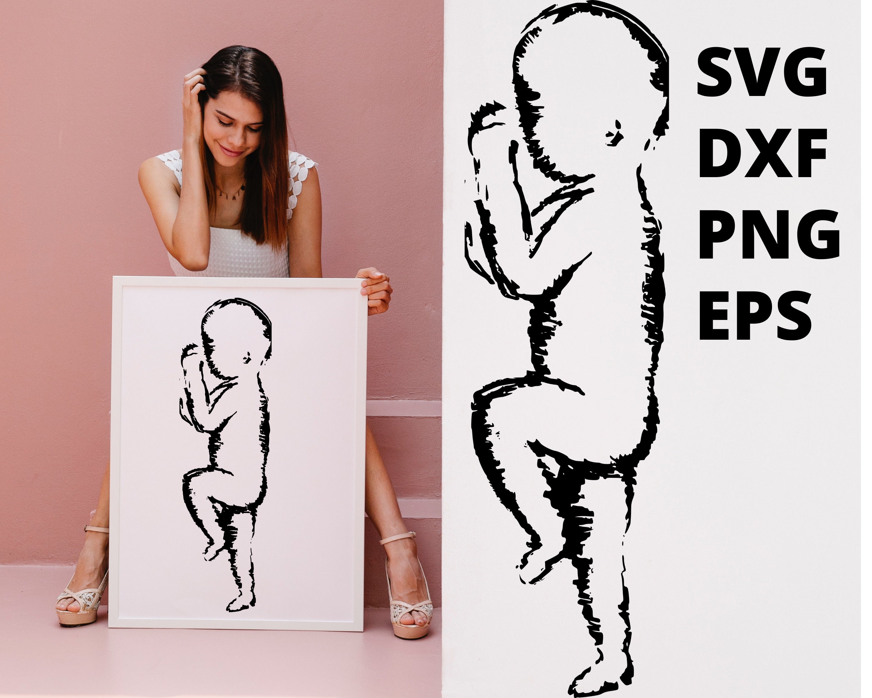 Resizable Baby for Birthposters SVG DXF EPS Png - Etsy