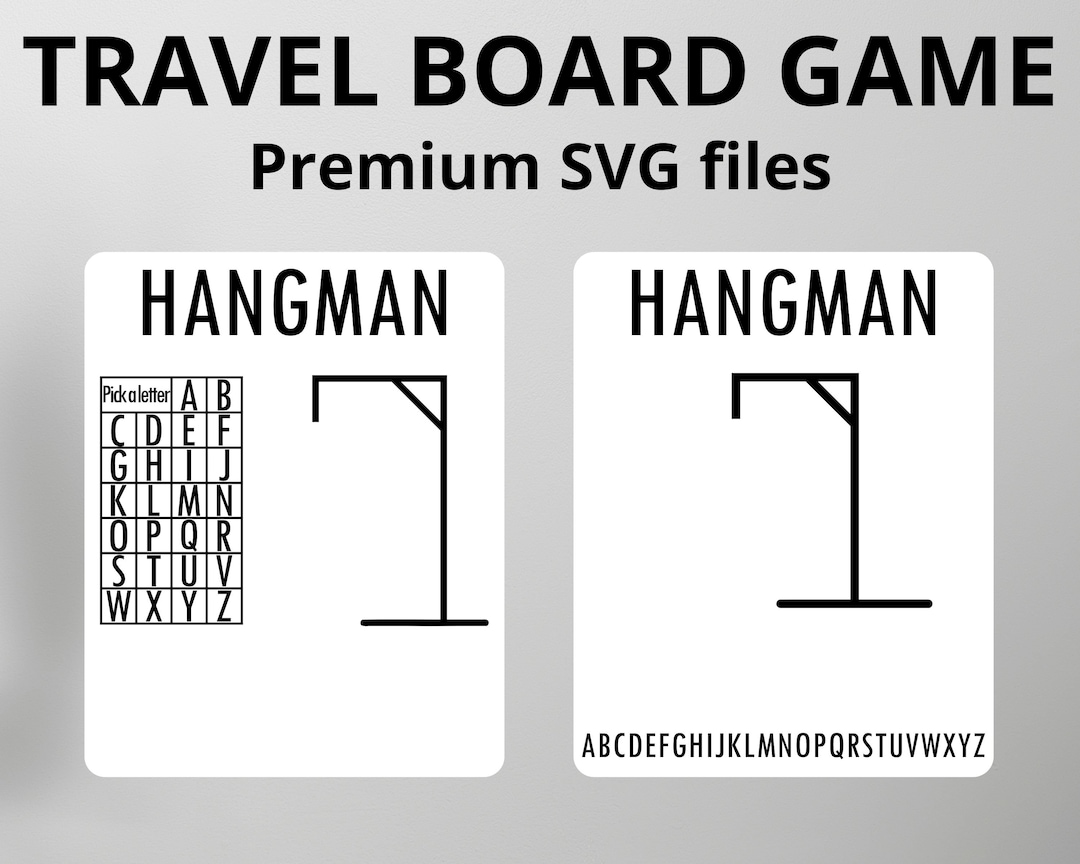Ultimate Hangman Board Game SVG Files for Laser Engaving and Printing