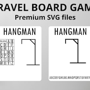 Ultimate Hangman Board Game SVG Files for Laser Engaving and Printing. 8″x10″